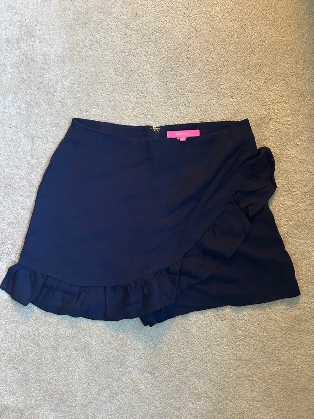Lilly Pulitzer Navy Ruffle Wrap Skort